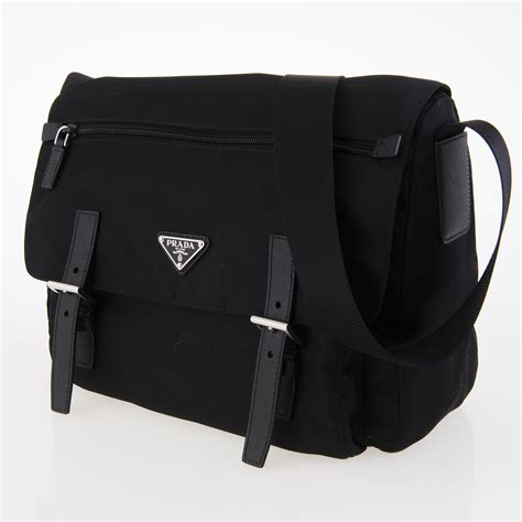 prada black nylon multi pocket messenger bag|Prada black nylon crossbody bag.